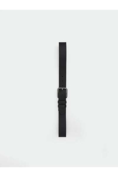 LC Waikiki Black Leather Look Men's Belt