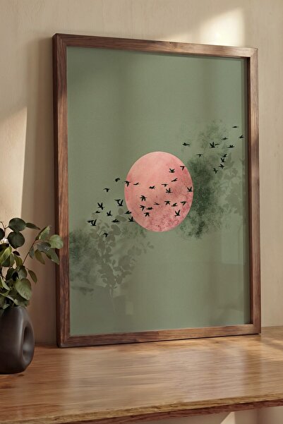 Postifull Pictură de perete, Tablou și poster cu ramă maro de lux, Seria Ritu...