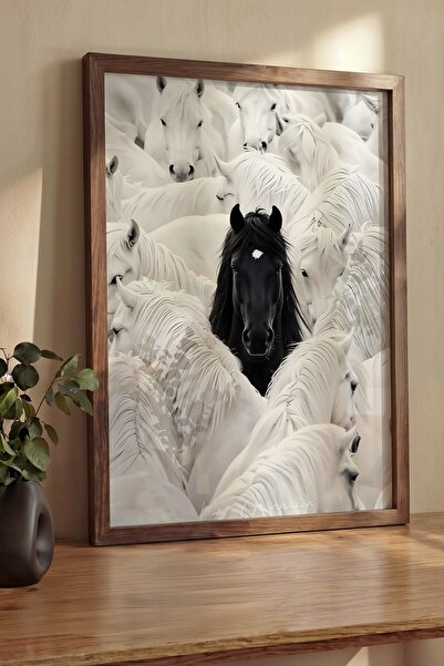 Postifull Pictură de perete, Tablou și poster cu ramă maro de lux, Seria Ritu...