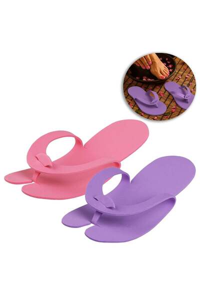 OEM Eva Pedicure Slippers Purple Pink One Size - 4 pairs