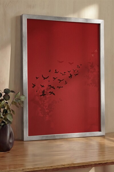 Postifull Zidna slika, luksuzna slika i poster sa srebrnim okvirom, serija ri...