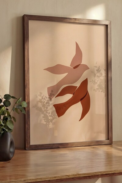 Postifull Zidna slika, luksuzna slika i poster u smeđem okviru, serija ritual...