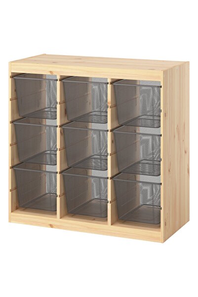 Generic وحدة تخزين تروفاست الجديدة، فاصل للغرف/خشب صنوبر مصبوغ باللون الرمادي...