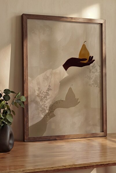 Postifull Pictură de perete, Tablou și poster cu ramă maro de lux, Seria Ritu...