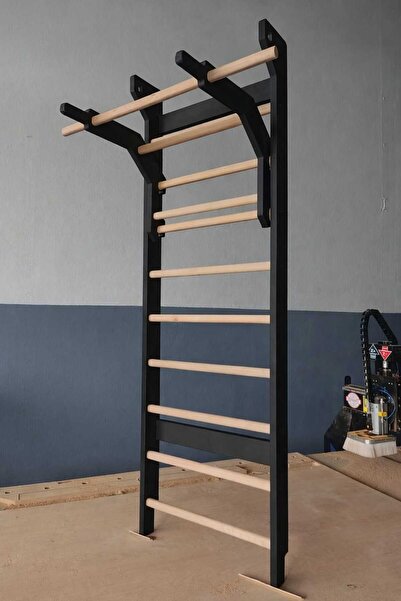 Fitladder Kombo Bar - Ahşap Bafiks Barı, İsveç Merdiveni, Egzersiz Barı, Skol...