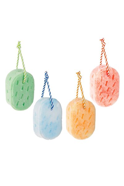 OEM Set of 4 Bath Sponges of Different Colors - 4pcs
