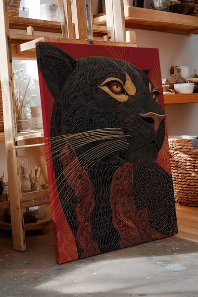 Postifull Pictură murală, Tablou de lux pe pânză, Seria Ritual, Pictură cu le...