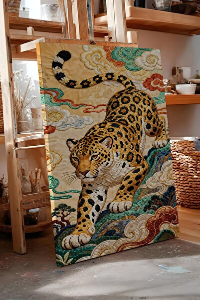 Postifull Wall Painting, Luxury Canvas Painting, Ritual Series, Leopard Paint...