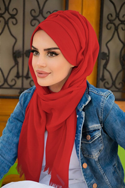 Aişe tesettür شال ذو قبعة حمراء