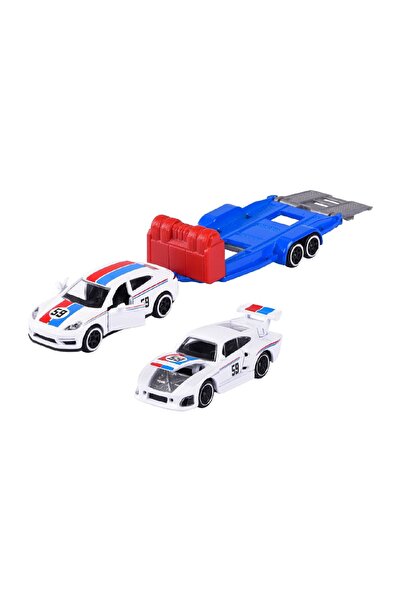 Majorette Porsche Deluxe Trailer Set of 3 Porsche Panamera + Porsche 935 K3