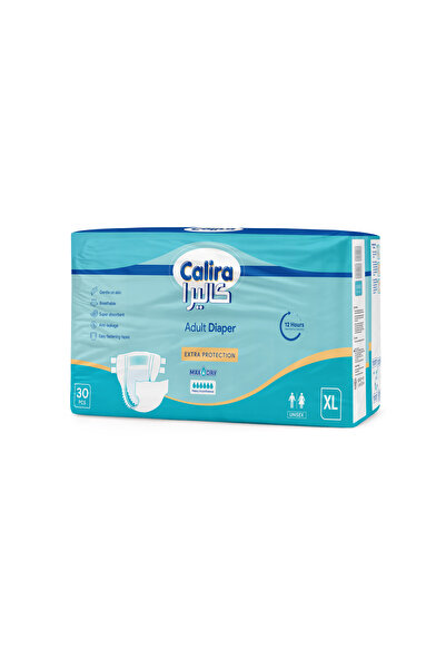 calira حفاضات لكبار السن مقاس كبير جدا XL 30 قطعه