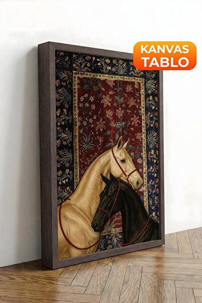 Postifull Pictură murală, Tablou pe pânză înrămată maro de lux, Seria Ritual,...