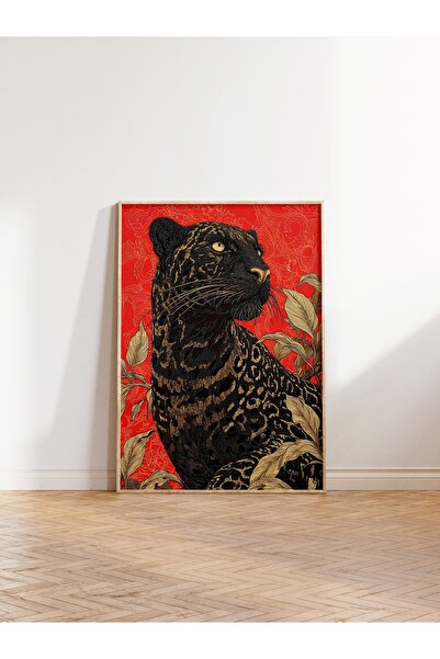 Postifull Wall Art, Wood Framed Art and Poster, Ritual Series, Leopard Art, N...