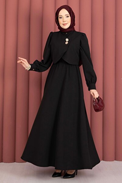 EBRUTESETTÜR Bolerolu Gold Buttoned Dress Suit Black