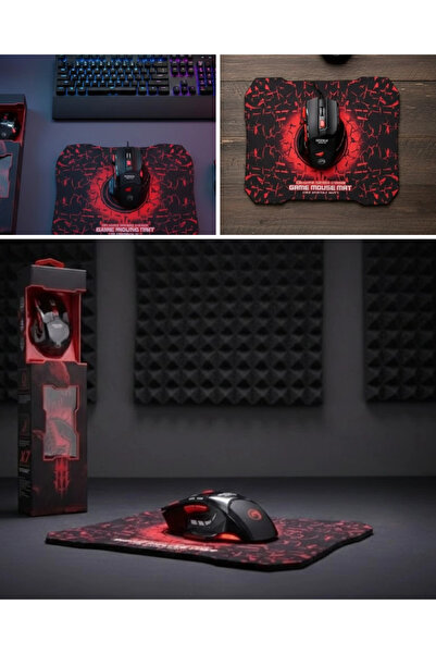 Genel Markalar İthalat® Profesyonel Mouse Seti Dokuma Usb Kablolu Rgb Aydınla...