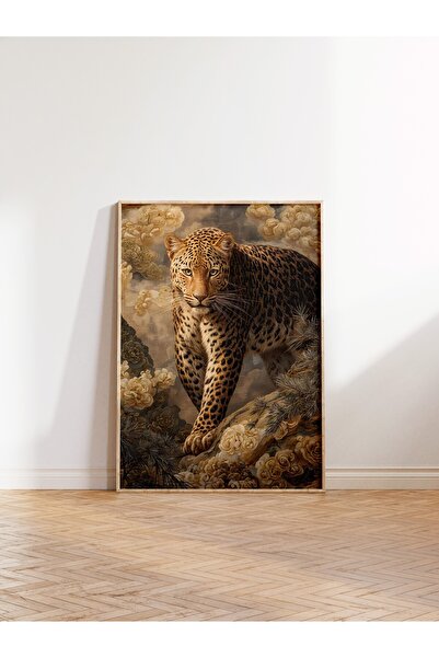 Postifull Wall Art, Wood Framed Art and Poster, Ritual Series, Leopard Art, N...