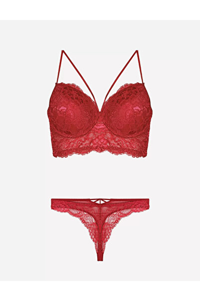 SS HOME CONCEPT طقم حمالة صدر دانتيل بدون دعم من Nurteks 4330