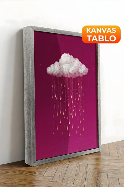 Postifull Pictură murală, Tablou pe pânză cu ramă argintie de lux, Seria Ritu...