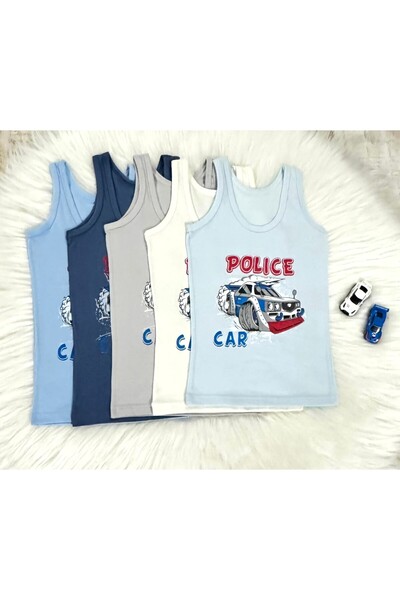 belsa iç giyim Cotton Boys' 5-Pack Printed T-Shirts