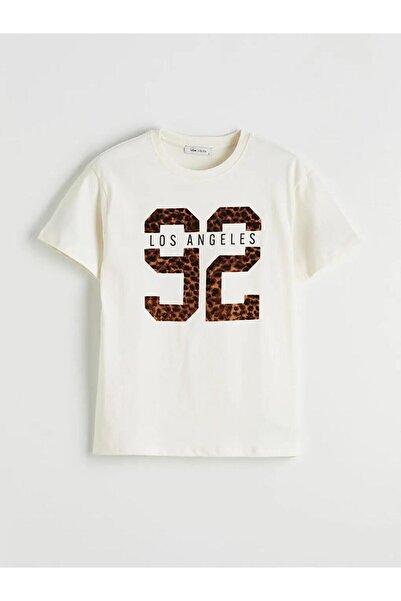 LC Waikiki تي شيرت نسائي مطبوع عليه لوس أنجلوس (S6)