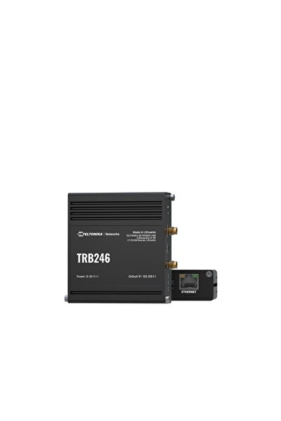 Teltonika Router industrial TRB246, 4G LTE, 1x RJ45 100Mb/s, negru, 25x83x74,2mm