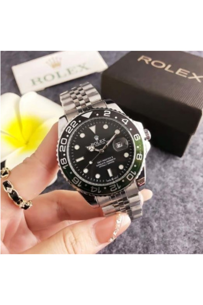 LAOBANX Luxury Stainless Steel GMT Watch –green& black Bezel | Premium Black ...