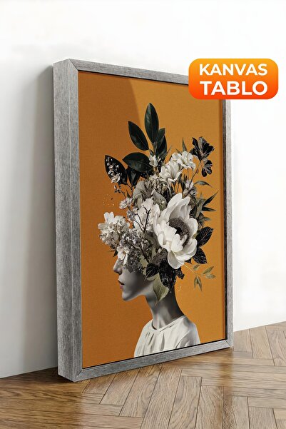 Postifull Pictură murală, Tablou pe pânză cu ramă argintie de lux, Seria Ritu...