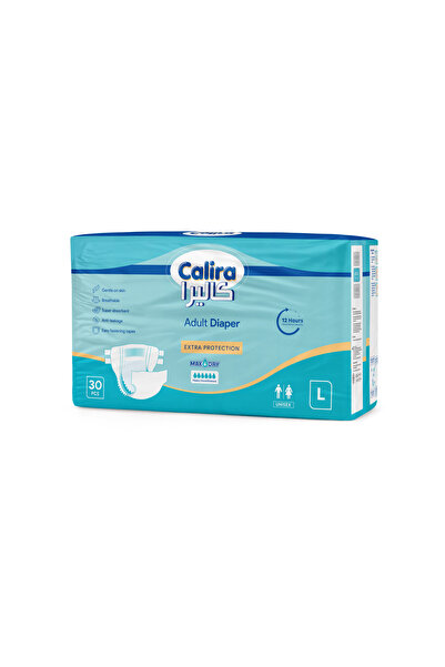 calira حفاضات لكبار السن مقاس L 30 قطعةز