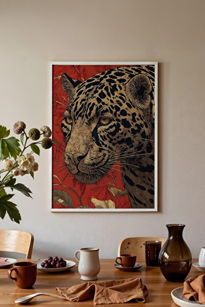 Postifull Wall Art, White Framed Painting and Poster, Ritual Series, Leopard ...