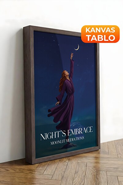 Postifull Zidna slika, luksuzna slika na platnu u smeđem okviru, serija ritua...