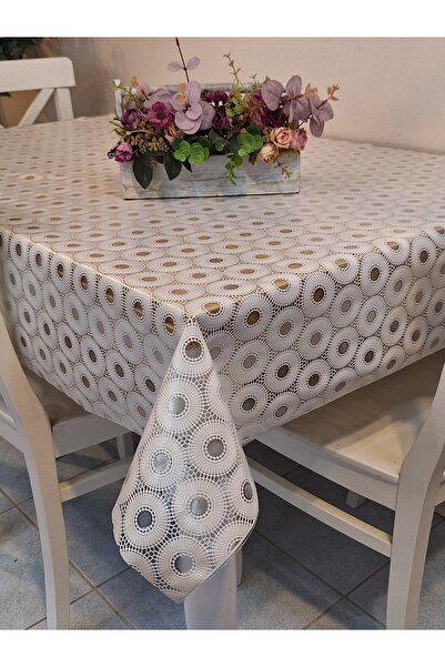 Başak Ev Tekstili Imported Erasable Pvc Tablecloth – Non-Slip Base, Fabric-Lo...