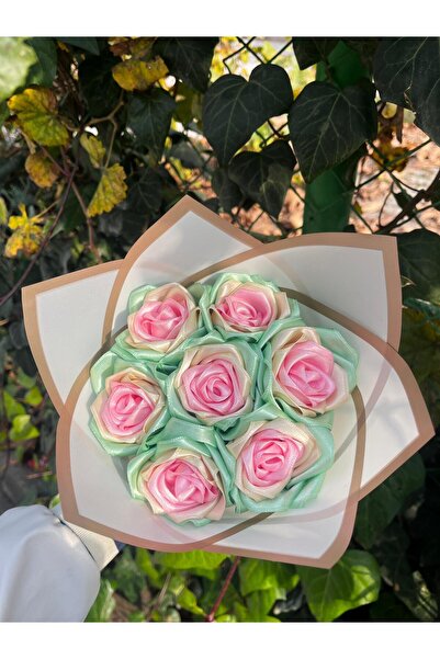 rose bouquet permanent gift colorful decor 7pcs bouquet