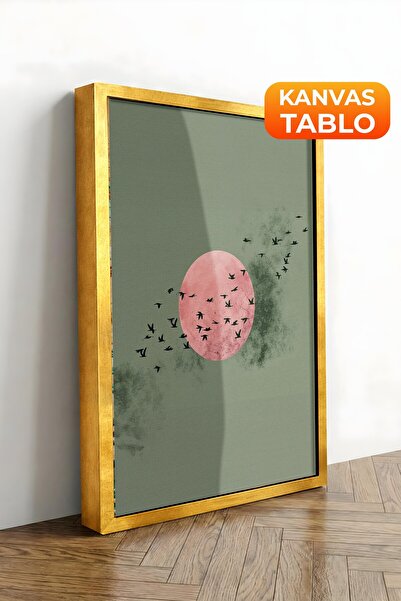 Postifull Zidna slika, luksuzna slika na platnu sa zlatnim okvirom, serija ri...