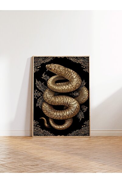 Postifull Wall Art, Wood Framed Art and Poster, Ritual Series, Snake Art, No:...