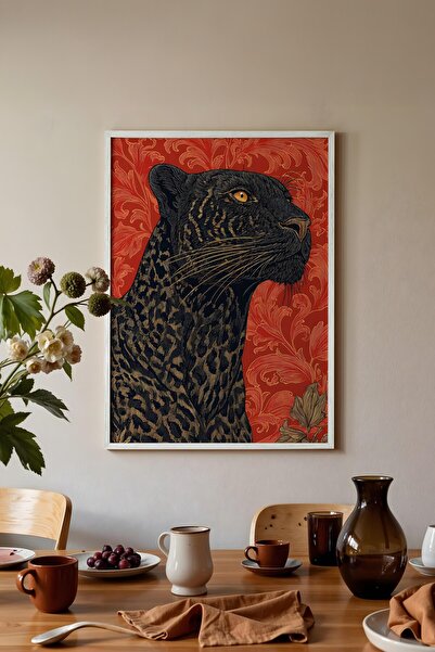 Postifull Wall Art, White Framed Painting and Poster, Ritual Series, Leopard ...