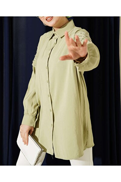 Burcia Shoulder Cape and Stoned Tensel Shirt