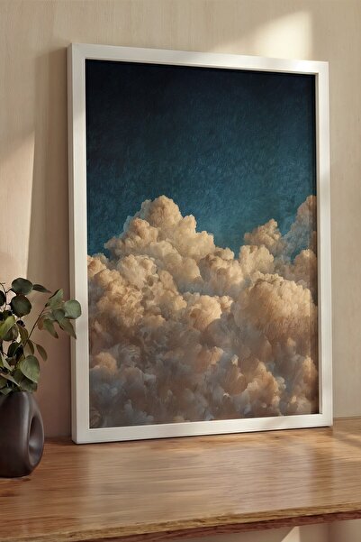 Postifull Pictură de perete, Tablou și poster cu ramă albă de lux, Seria Ritu...