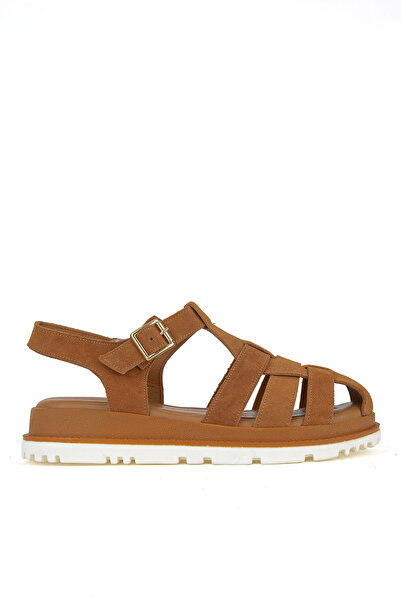 Ziya , Women's Genuine Leather Sandals 1611061Zm20 Tan