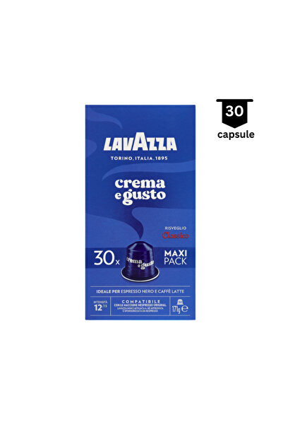 LavAzza Crema E Gusto Classico – Compatibilă Nespresso - 30 capsule de aluminiu