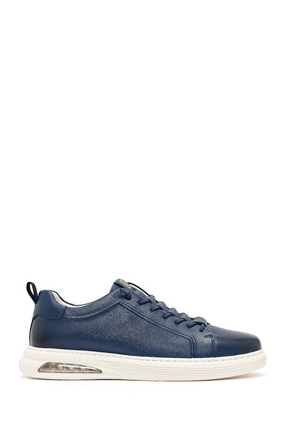 Derimod Men's Navy Blue Lace-Up Leather Sneaker 26Sfd692418