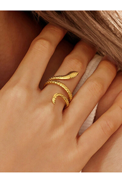 Ervalina Patterned Snake Figure Ring