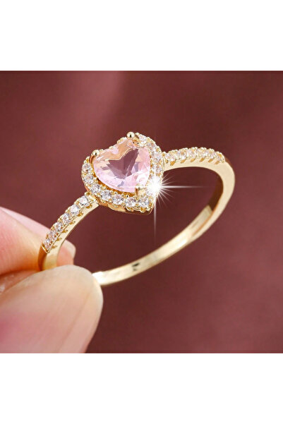 Ervalina خاتم قلب مرصع بالأحجار