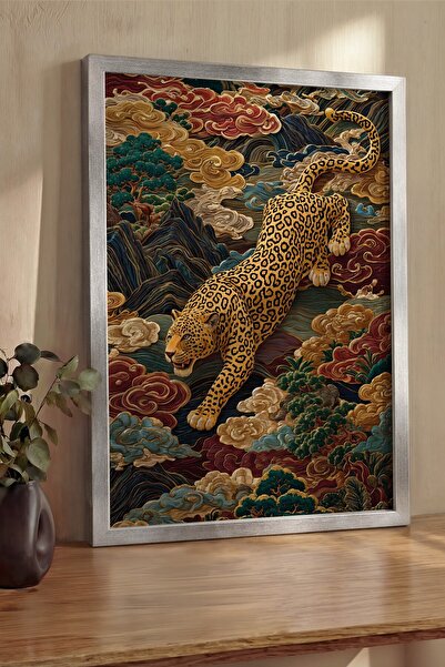 Postifull Pictură de perete, Tablou și poster cu ramă argintie de lux, Seria ...