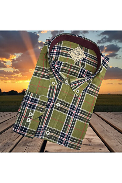 EREN STYLE Long Sleeve Linen Slim Fit Cotton Shirt That Can Be Worn in 4 Seasons