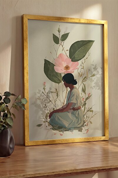 Postifull Pictură de perete, Tablou și poster cu ramă aurie de lux, Seria Rit...