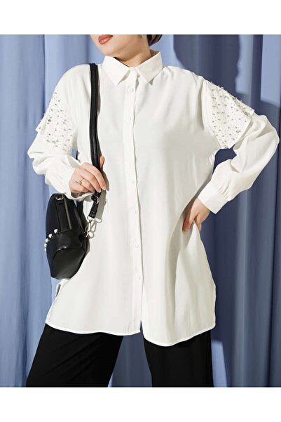 Burcia Shoulder Cape and Stoned Tensel Shirt