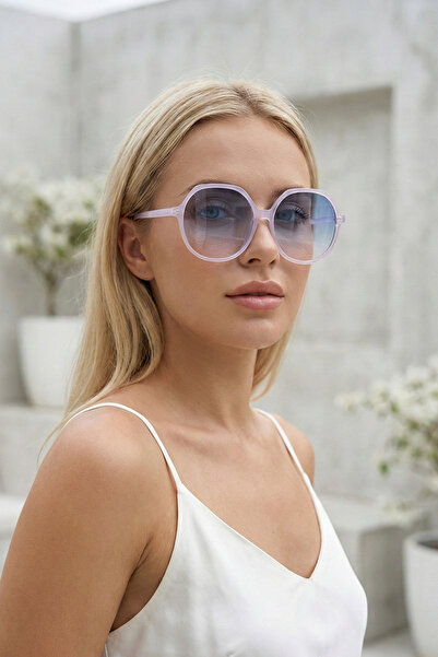 Kapin Oval Çerçeve Güneş Gözlüğü - Renkli Cam