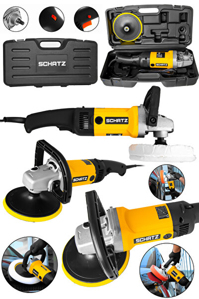 Schatz Profesyonel 1200W 6 Kademe Devir Ayarlı Pasta Cila Polisaj Makinesi 18...