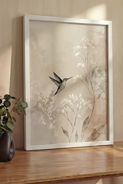 Postifull Pictură de perete, Tablou și poster cu ramă albă de lux, Seria Ritu...