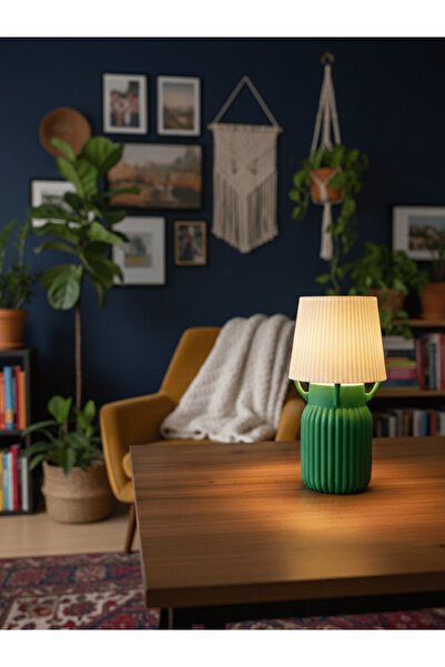 Dumledo Koyu Yeşil Modern Mini Led Abajur | Dekoratif Tealight Aydınlatma | M...